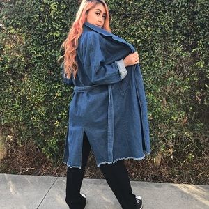 Vintage Medium Wgt Denim Trench Coat